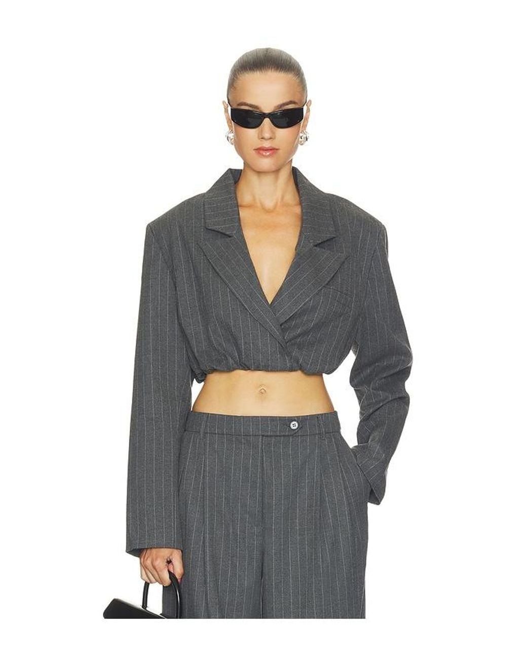 Sans Faff Blue Giulianna Cropped Blazer