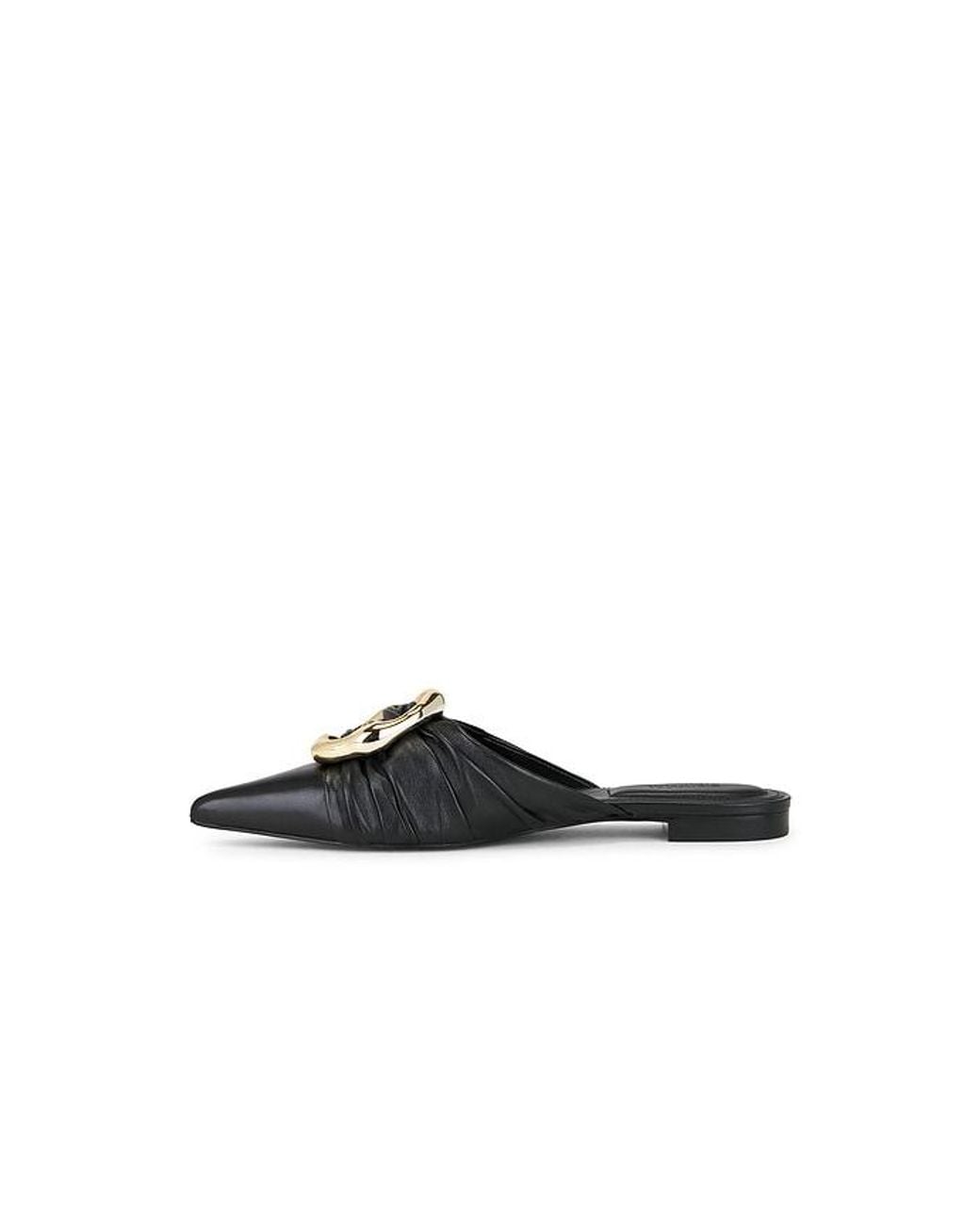 Jonathan Simkhai Black Belle Leather Pointed Toe Mule