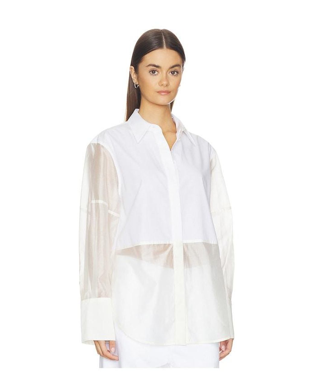 Helmut Lang White Combo Long Sleeve Shirt