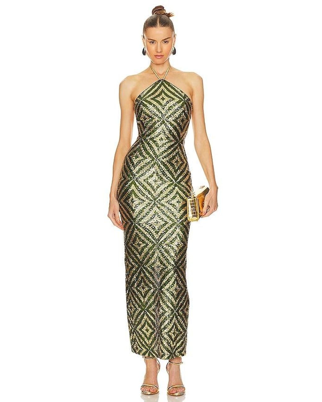 Camila Coelho Isaura Maxi Dress in Green