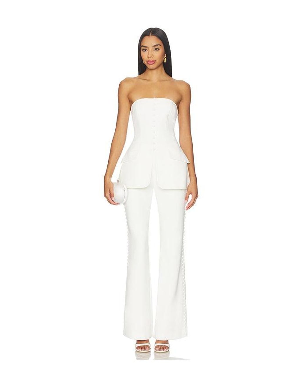 Sans Faff White Marais Button Top