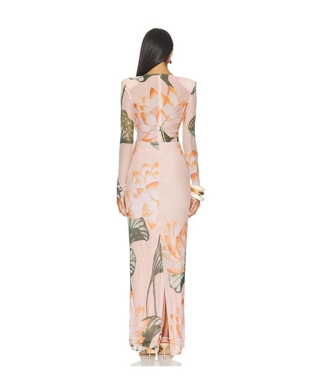 PATBO Natural Lotus Long Sleeve Maxi Dress