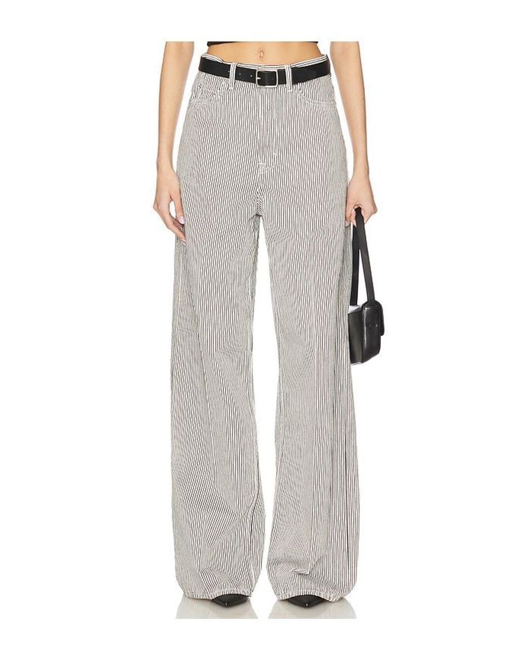 GRLFRND Gray Rey High Rise Wide Jeans