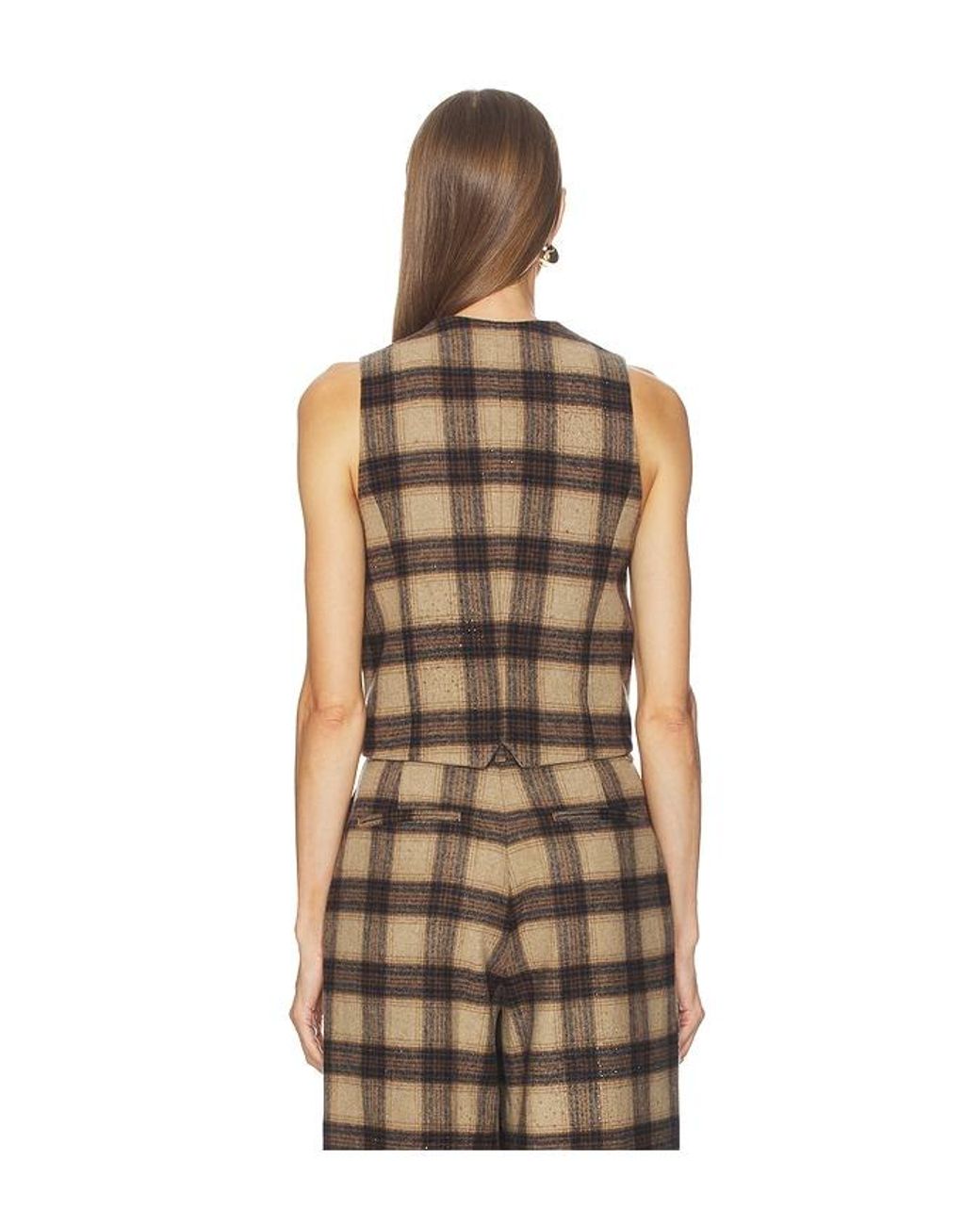 GIUSEPPE DI MORABITO Natural Plaid Top