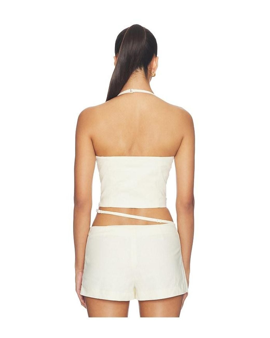 L'academie White 'Academie Kora Linen Top