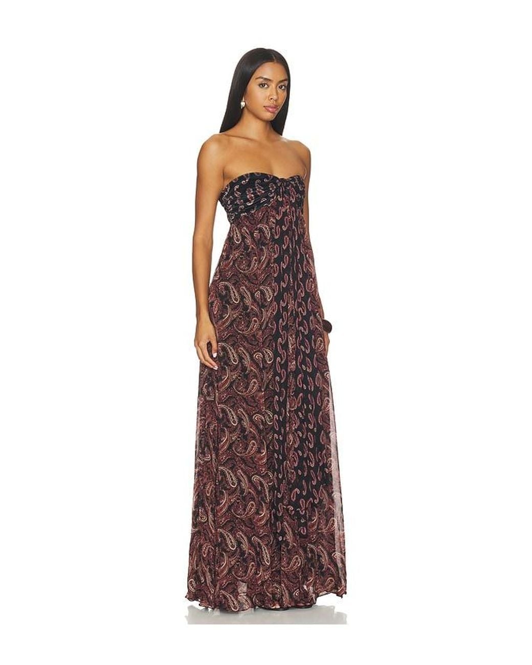 Rococo Sand Purple Ruched Drape Maxi Dress