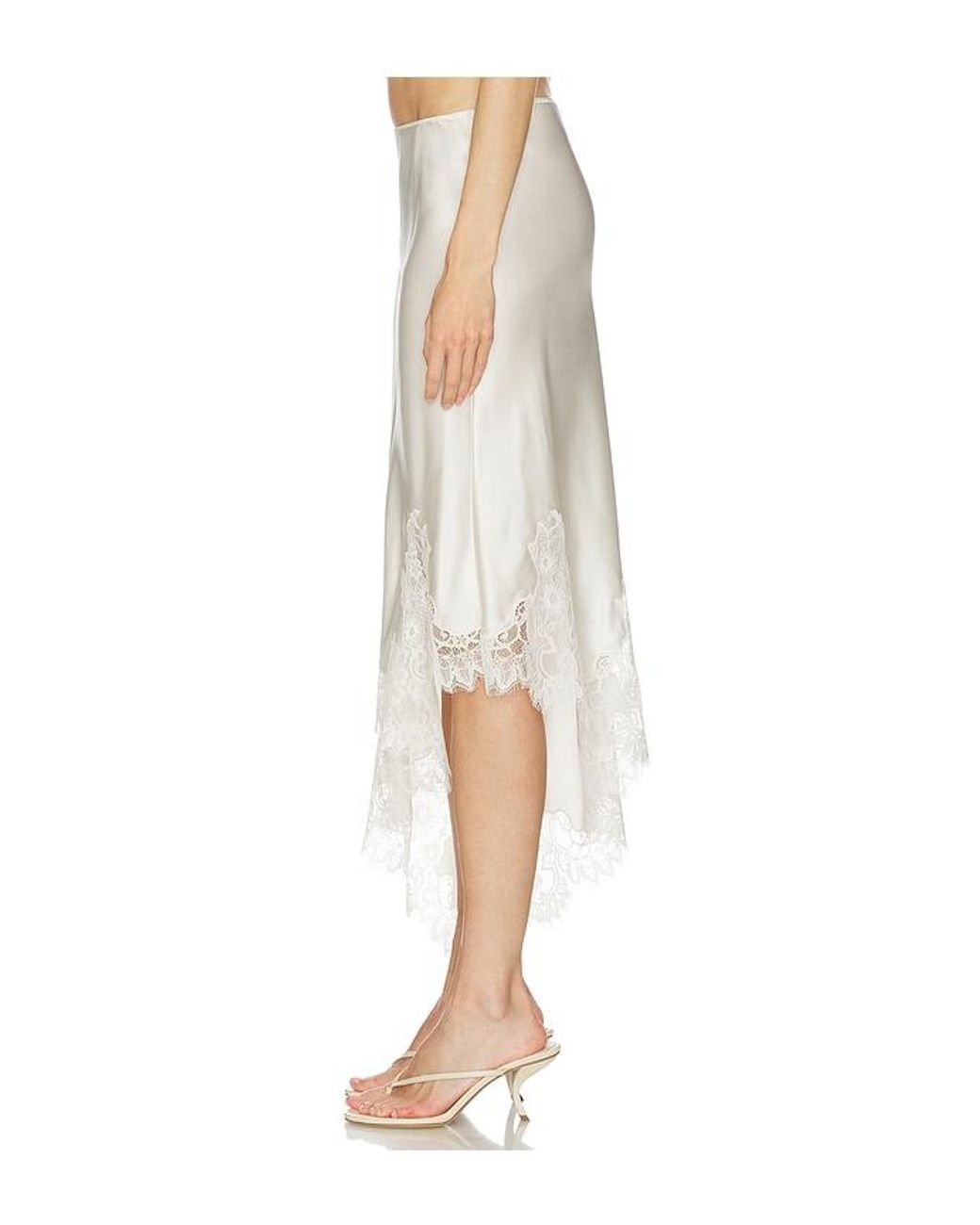 SRG White Romy Silk Skirt