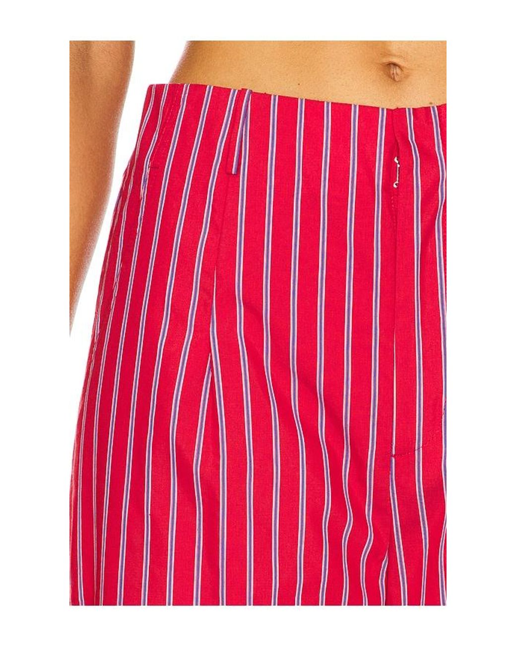 Line & Dot Red Claudine Pants