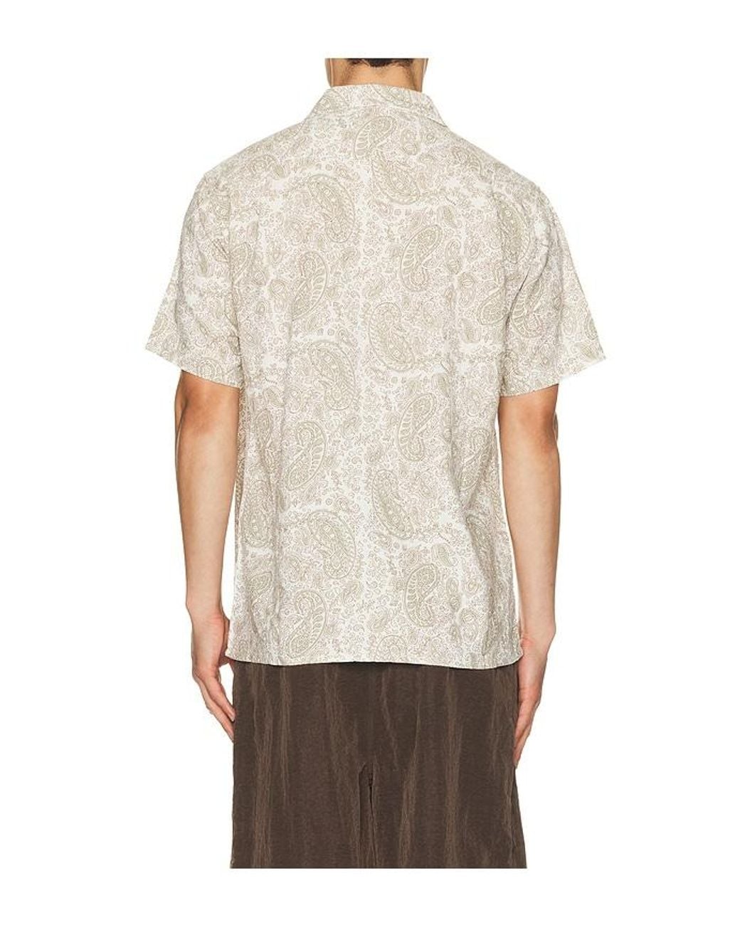 Rhythm Natural Tally Paisley Shirt for men