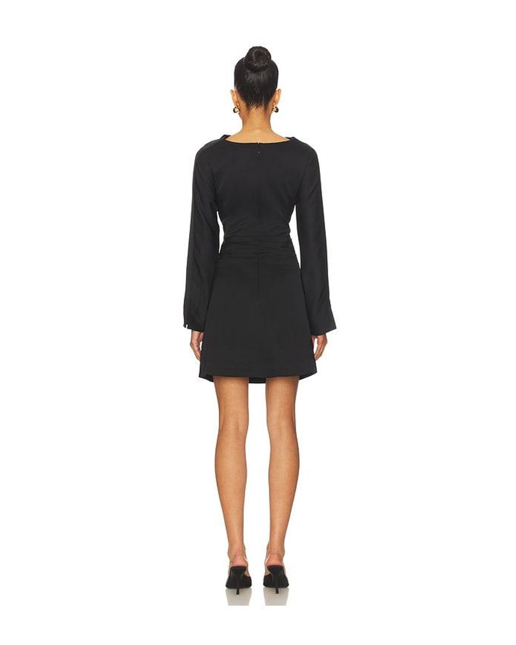 Jonathan Simkhai Black Harpor Long Sleeve Mini Dress
