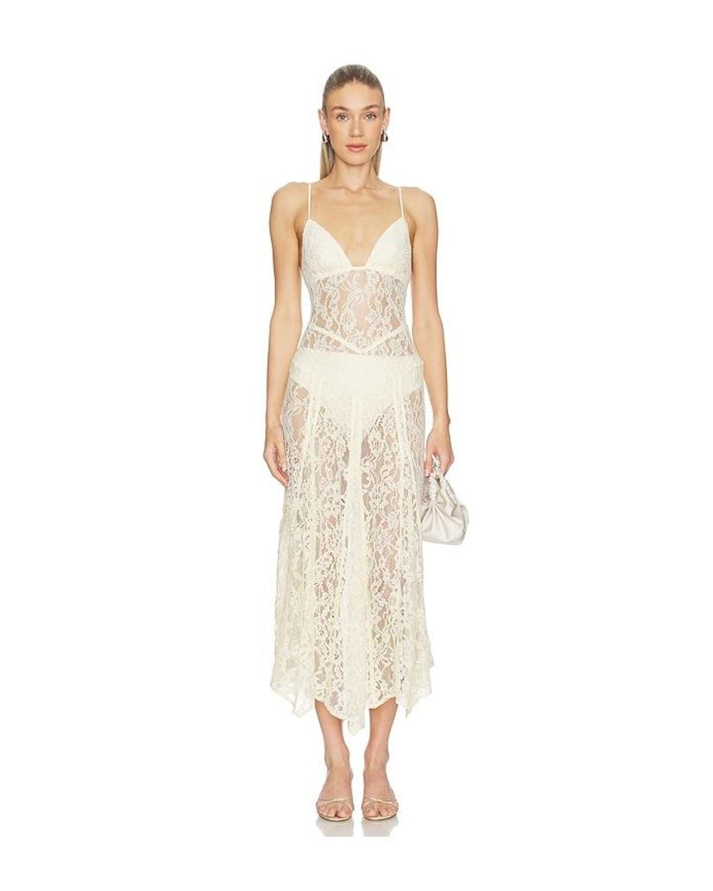 Lovers + Friends White Skye Midi Dress