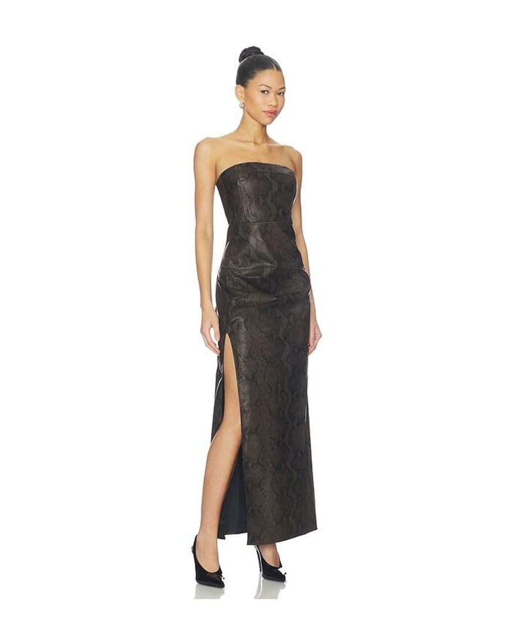 Line & Dot Bex Maxi Dress in Brown | Lyst