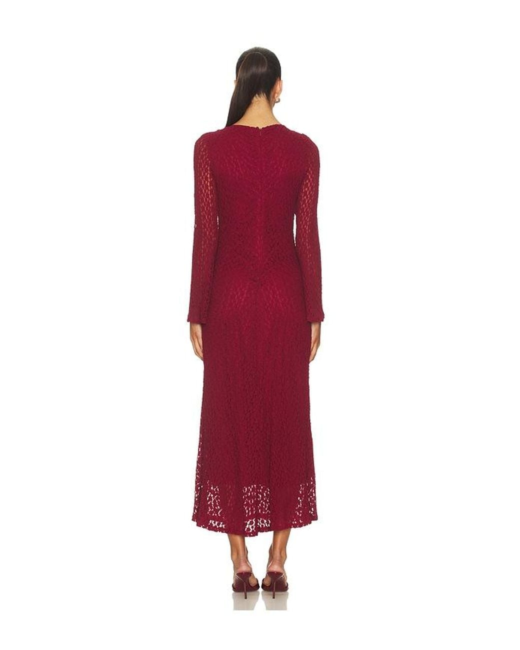 Astr Red Tamia Dress