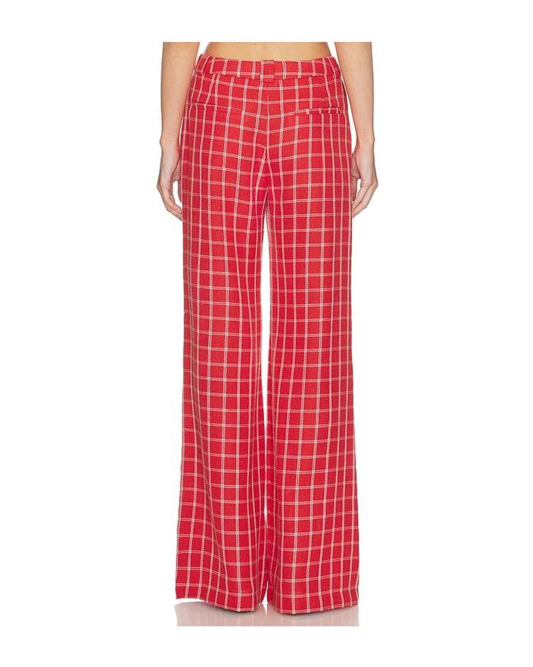 Amanda Uprichard Red Saddler Pants