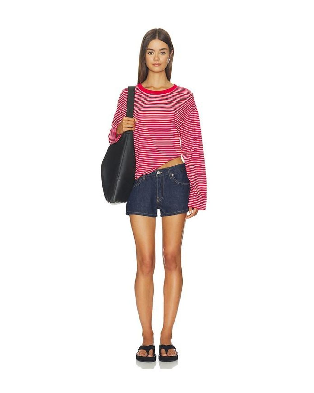 ALL THE WAYS Red Lily Long Sleeve Top