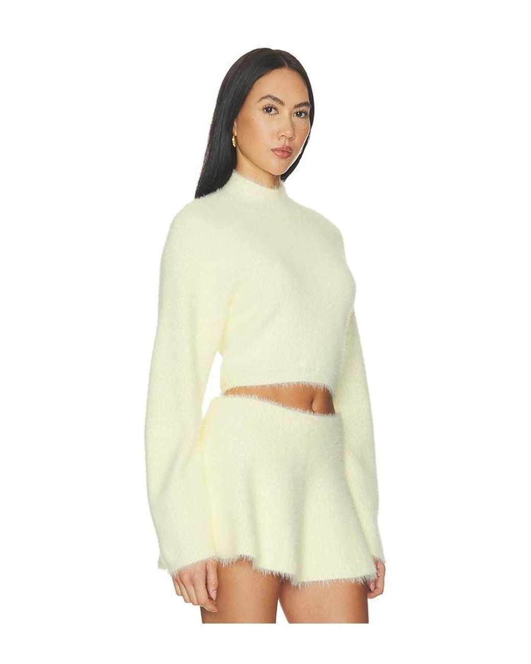 Lovers + Friends Natural Ellianna Mock Neck Sweater