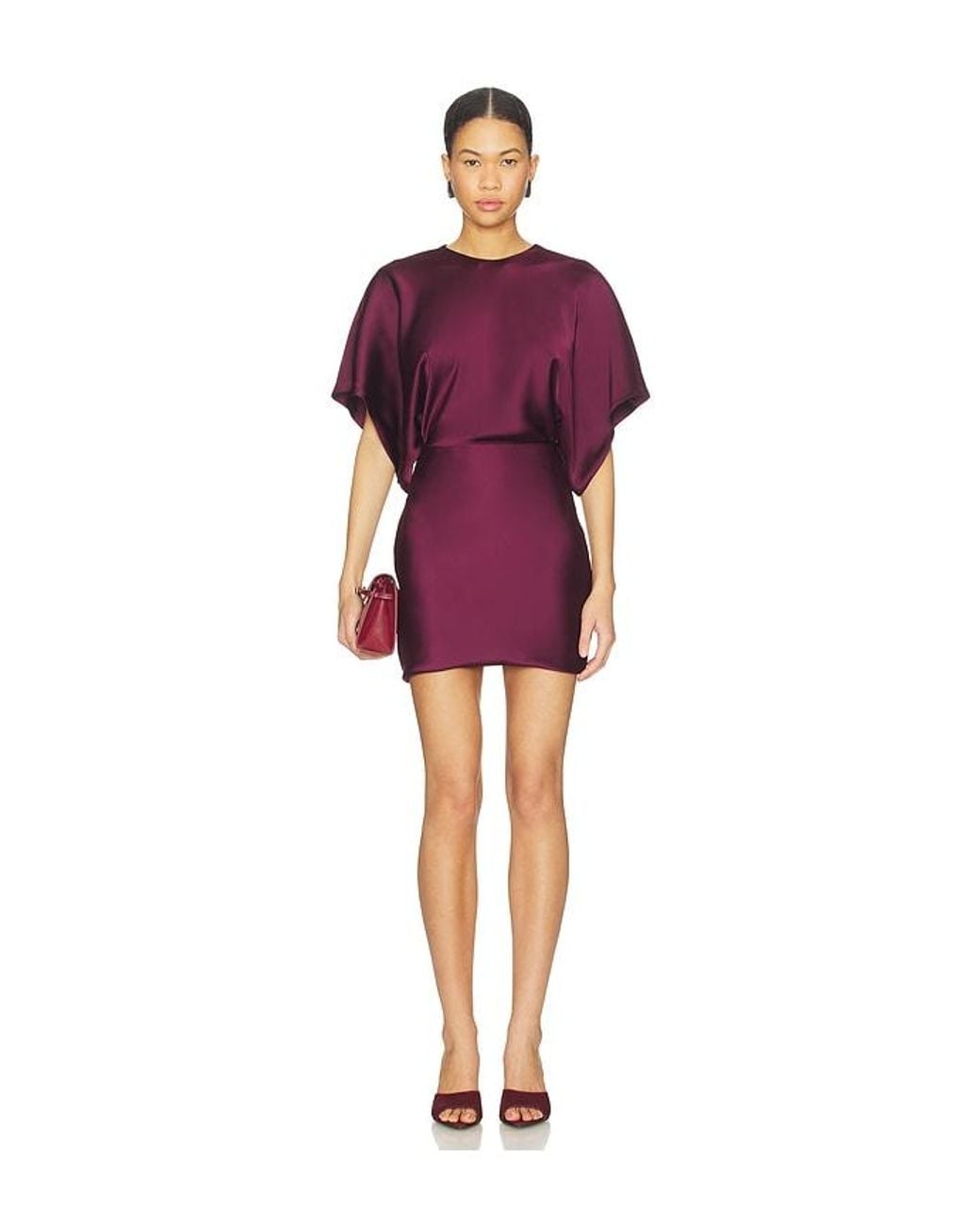 Norma Kamali Red Reverse Obie Mini Dress