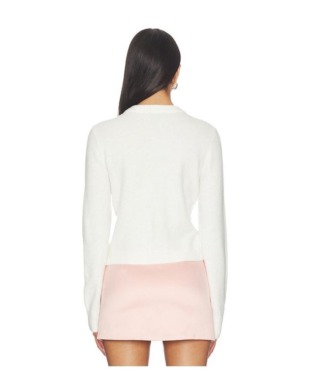MAJORELLE White Neera Bow Tie Cardigan