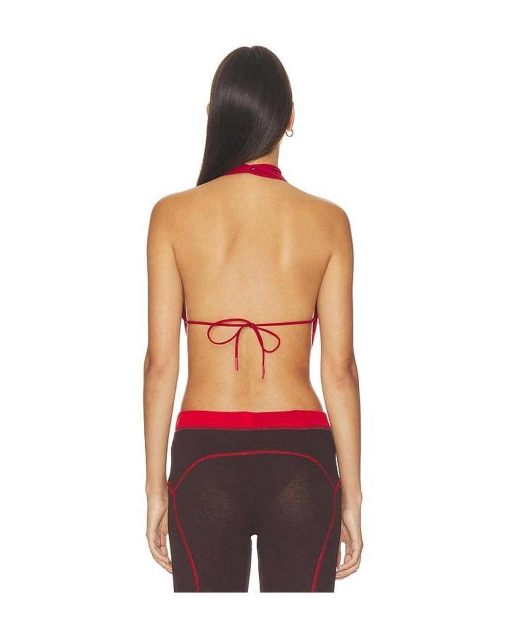 Peachy Den Red Blanche Halter Top