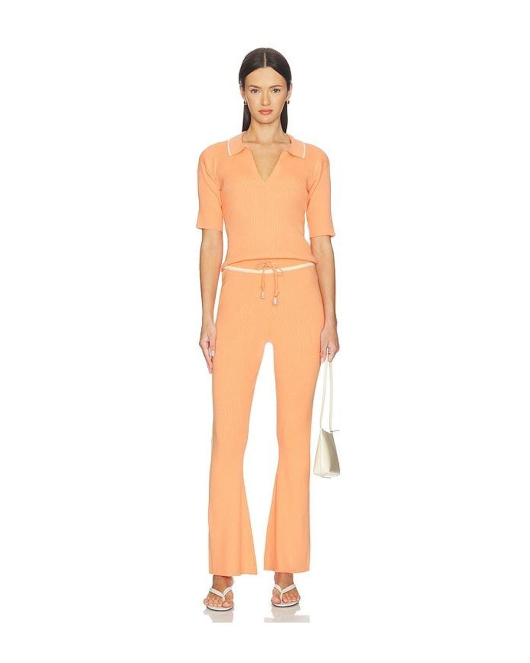 La Porte Orange Odette Knit Polo