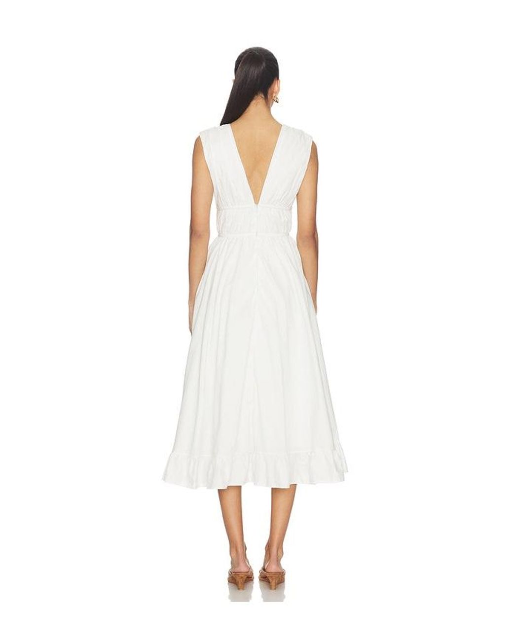 Peixoto White Ava Midi Dress