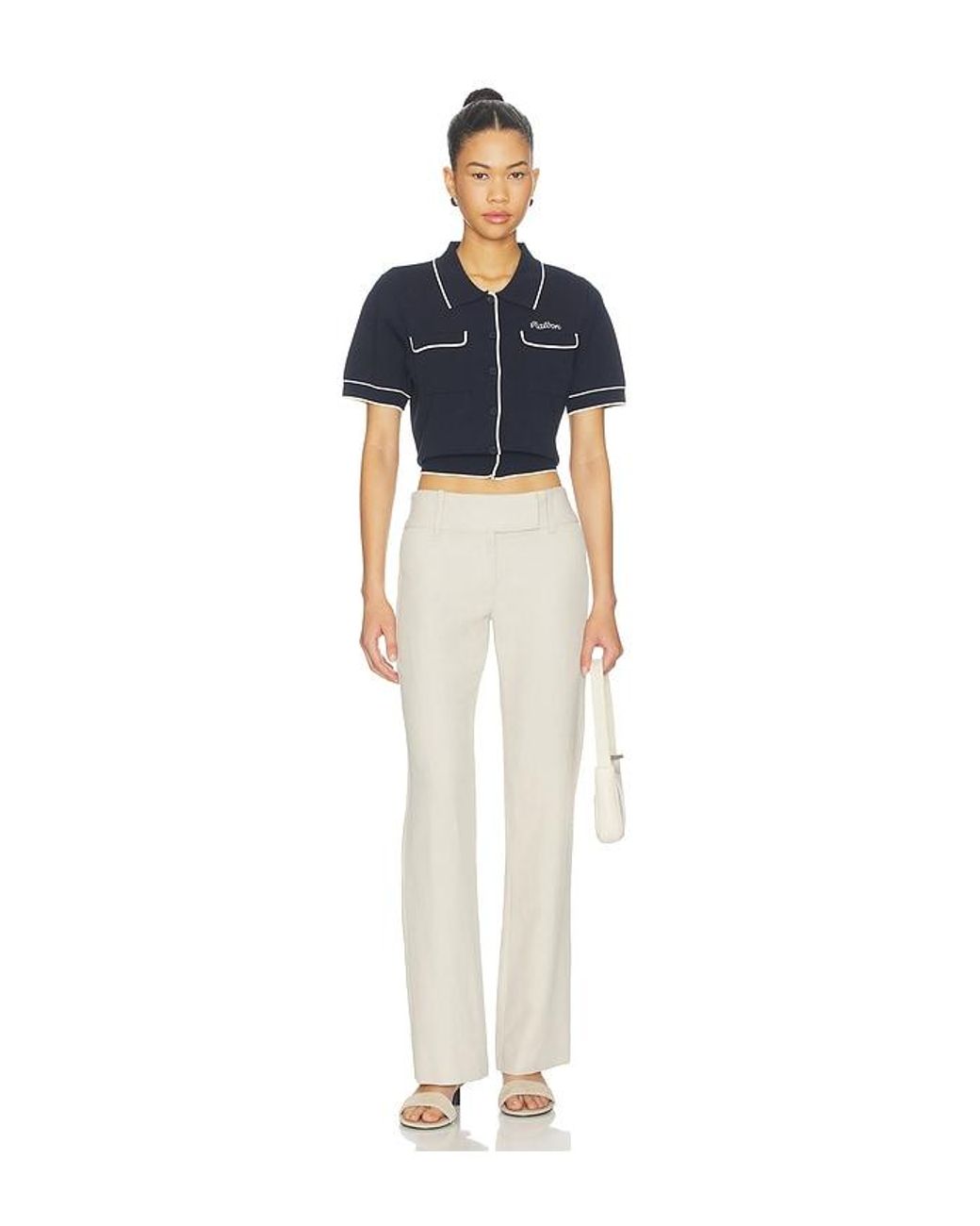 Malbon Blue Jacqueline Polo Top