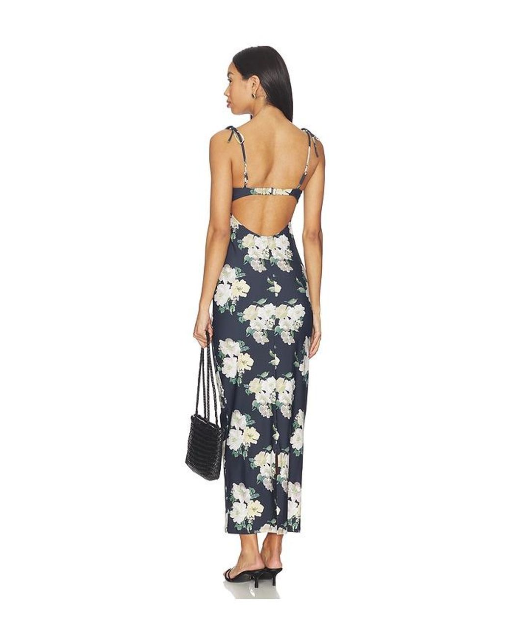 Montce Blue Petal Long Slip Dress