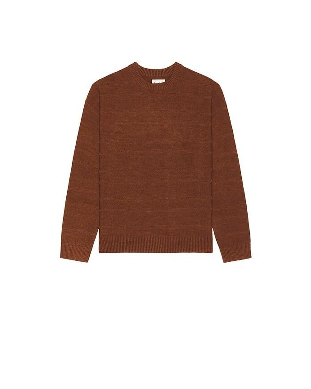 Rhythm Brown Jackson Knit Sweater for men