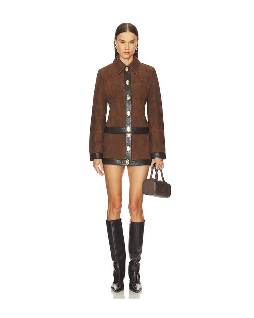 retroféte Multicolor Lisbeth Leather Skirt