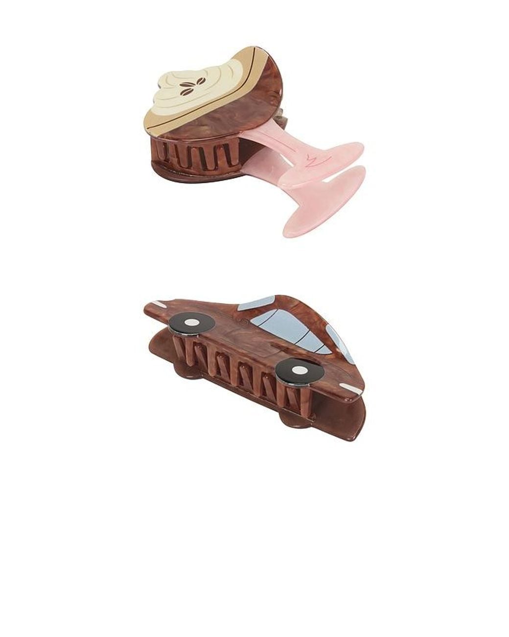 Frasier Sterling White Cafe Claw Clip Set