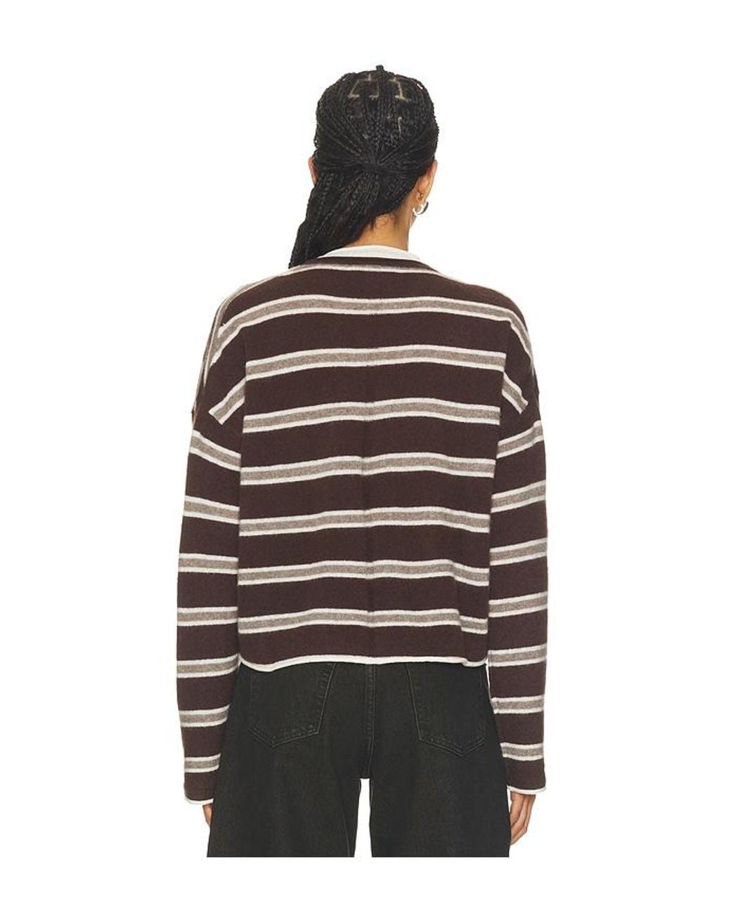 La Ligne Black Striped Dominick Sweater