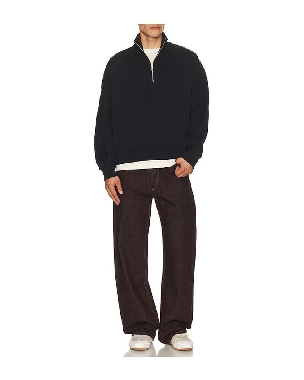 Agolde Blue Idris Quarter Zip for men