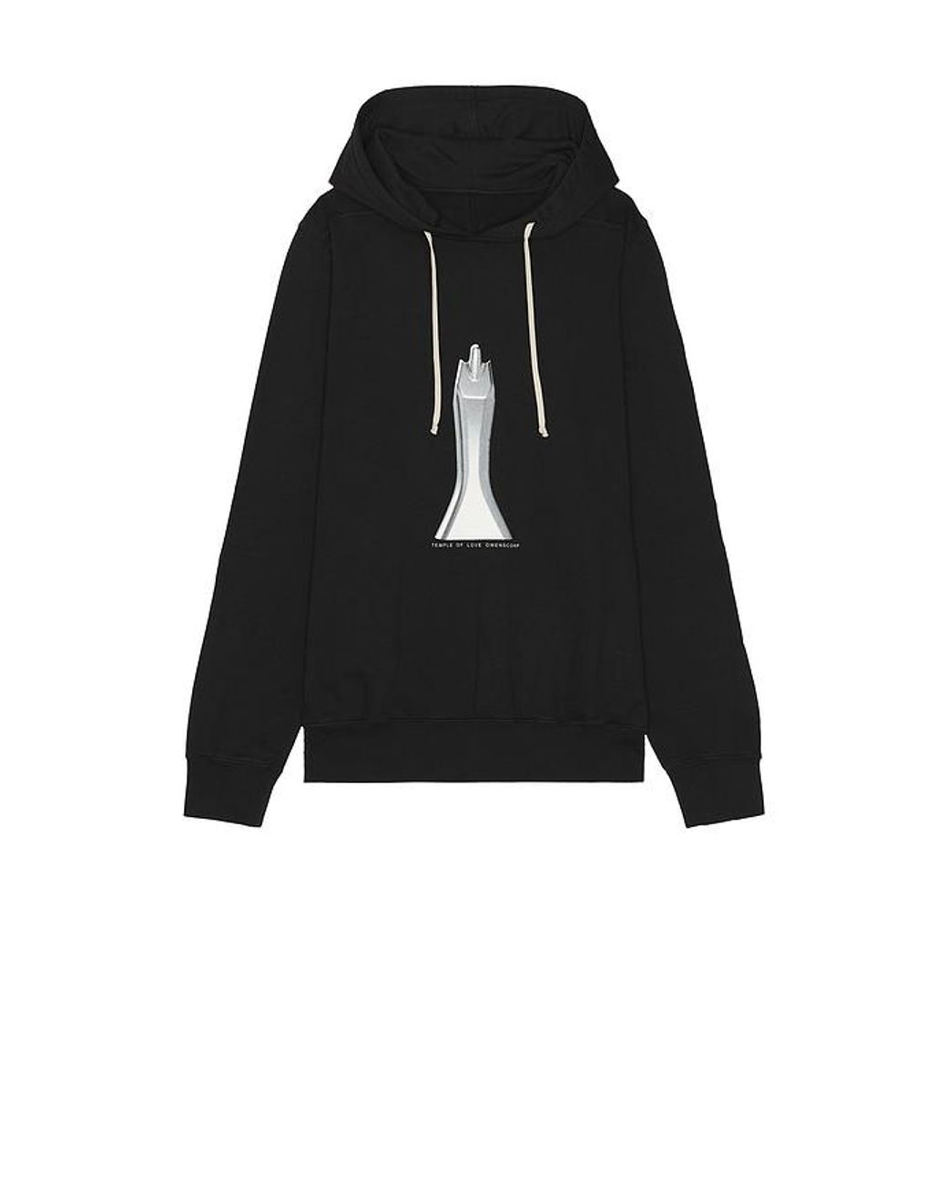 Rick Owens Black Sister Graphic Oversized Hoodie for men