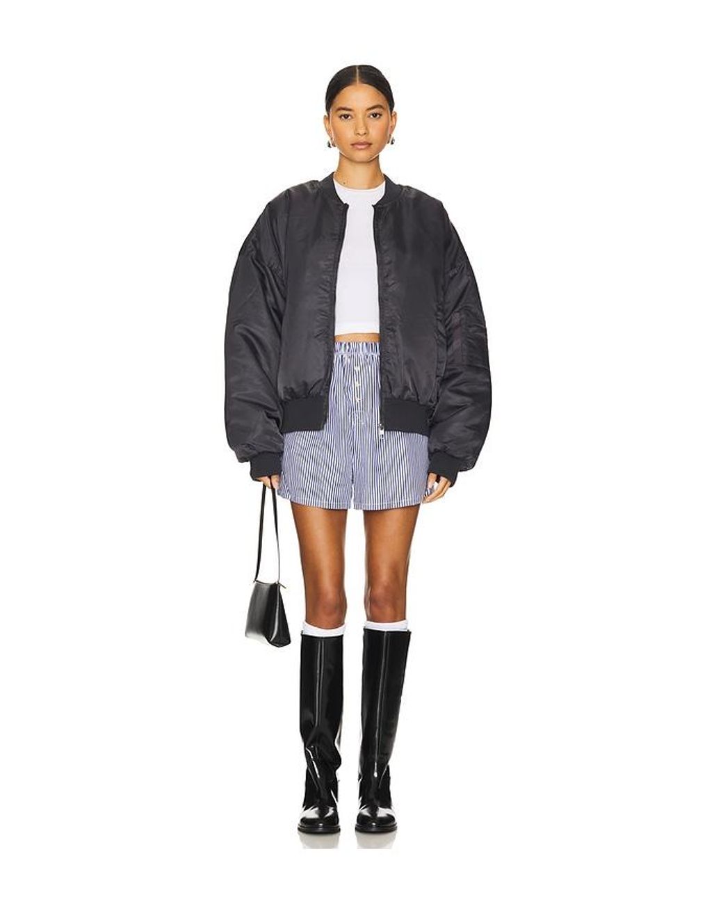 Lioness Blue Essential Ripstop Bomber Jacket