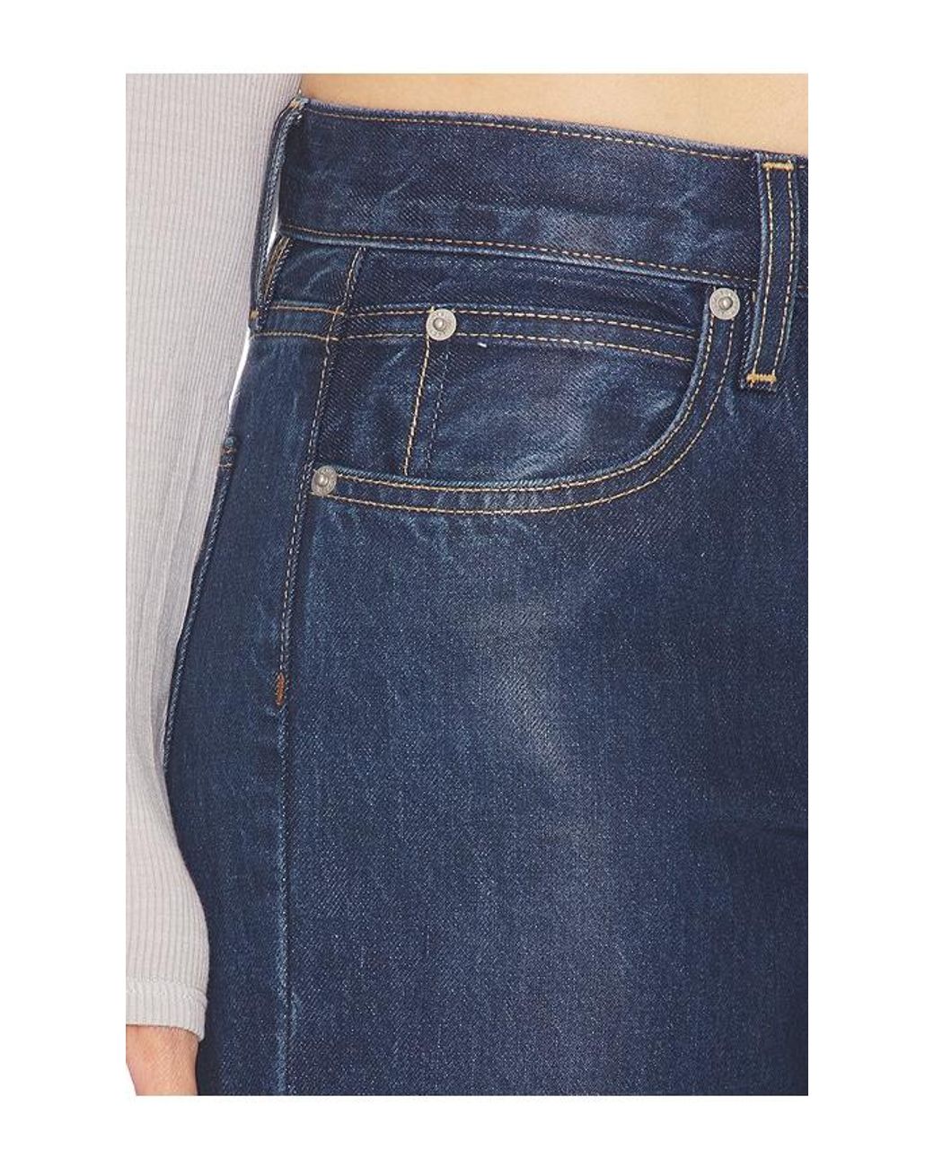 SLVRLAKE Denim Blue Jazmine Wide Leg Jean