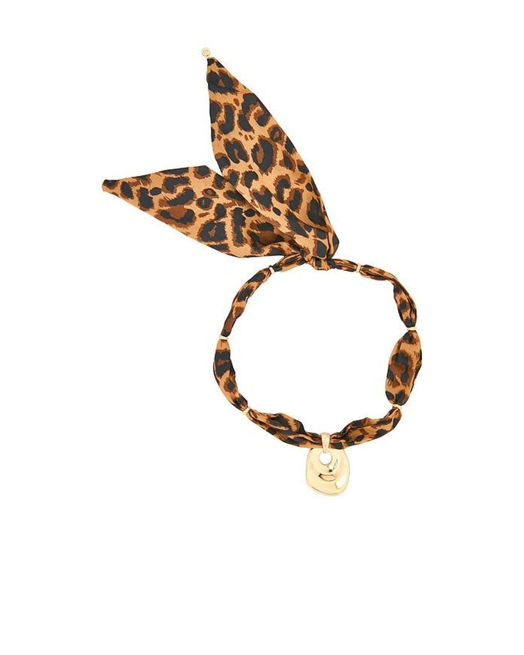 Ettika White Leopard Scarf Necklace