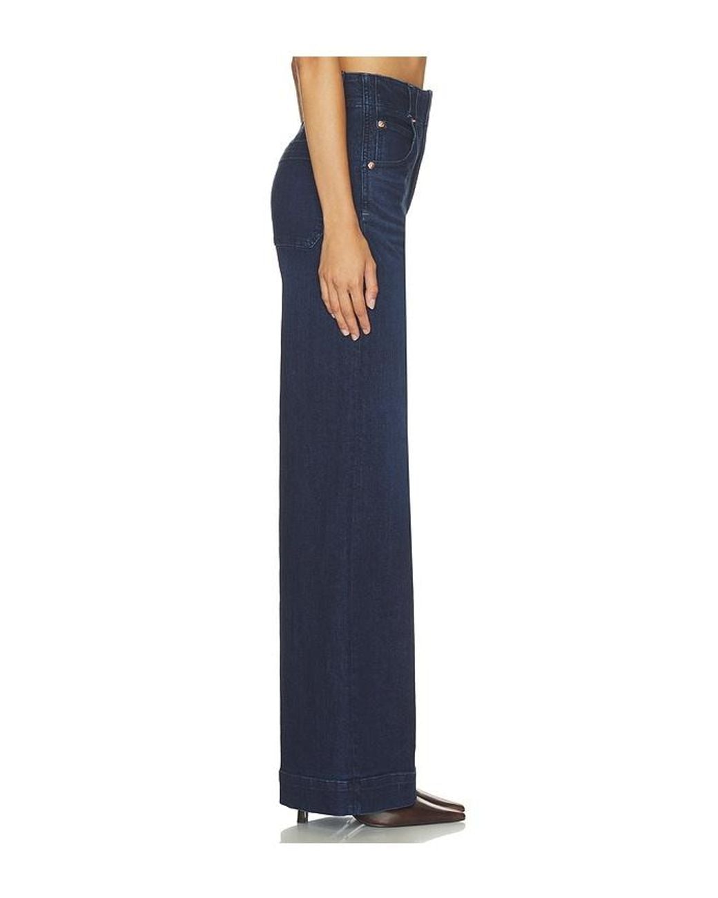 Pistola Blue Lana Double Button Wide Leg Jeans