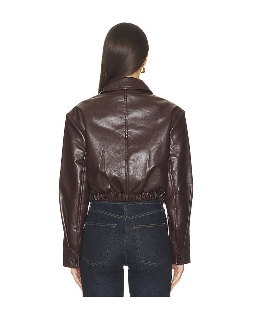 Agolde Brown Nahla Cropped Jacket