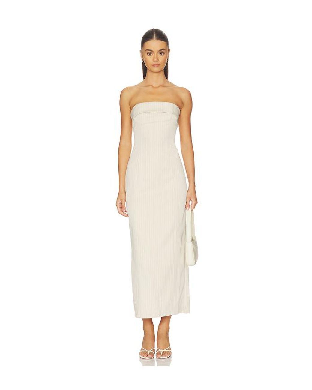 ALL THE WAYS Zyaire Strapless Maxi Dress in White | Lyst UK