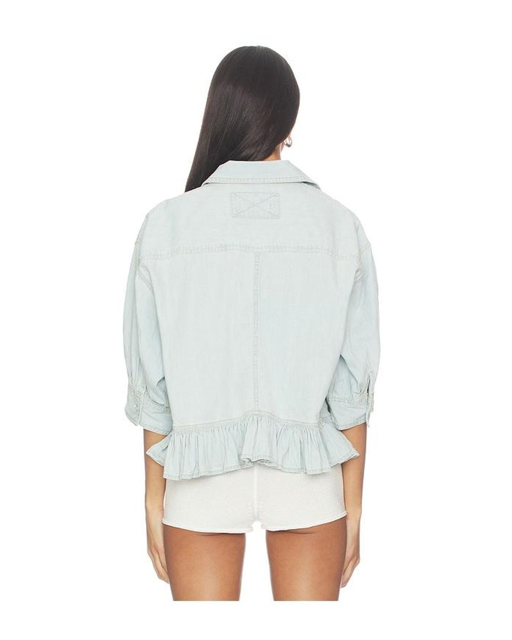 Free People White X We The Free Bailey Denim Shirt
