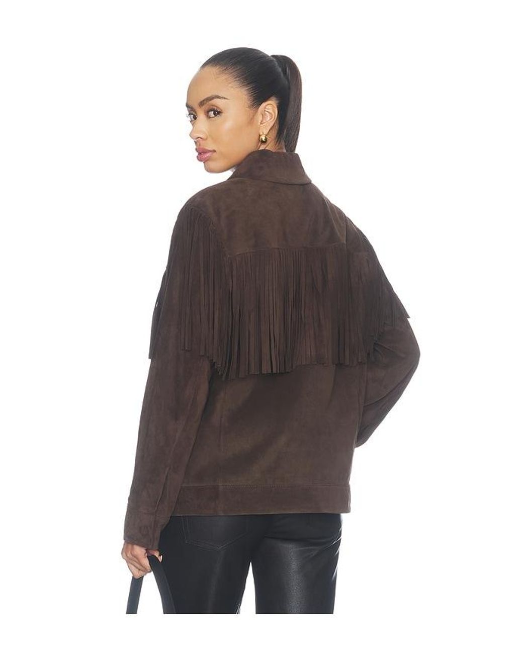 FRAME Brown The Suede Rodeo Jacket
