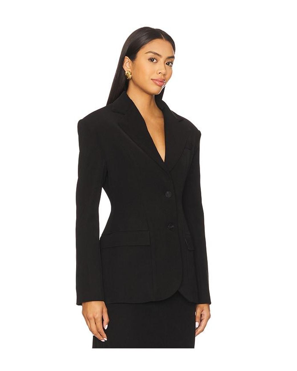 Line & Dot Black Ida Hourglass Blazer