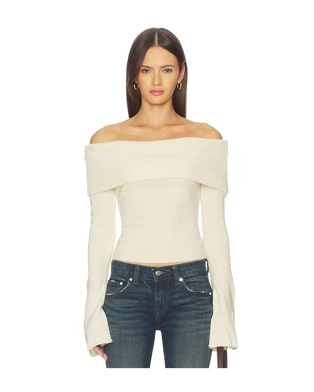 SNDY'S Natural X Revolve X Revolve Orlea Knit Top Sweater