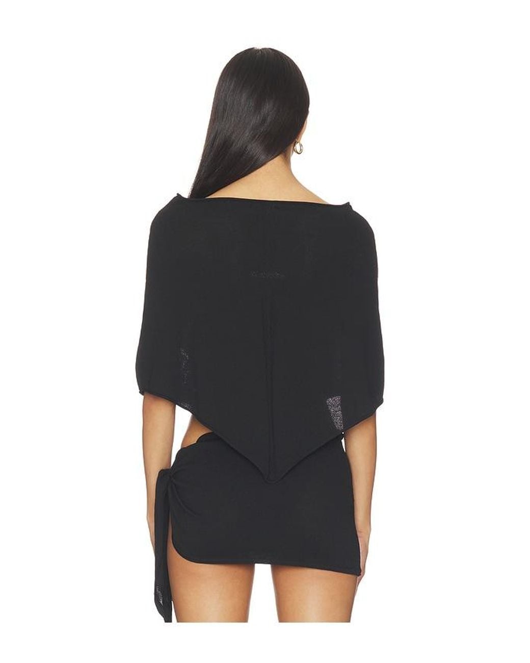 Frankie's Bikinis Black Scout Knit Poncho