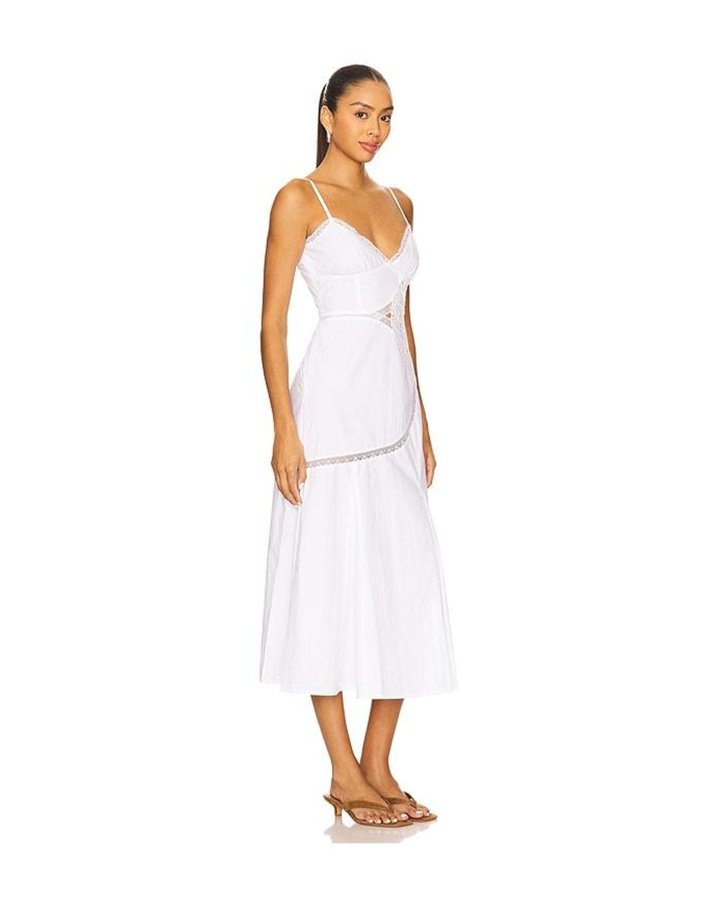 Tularosa White Maddyn Midi Dress
