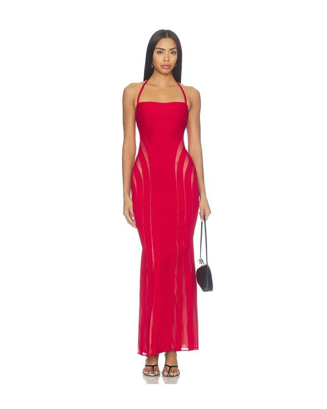 Hervé Léger Red The Katie Gown