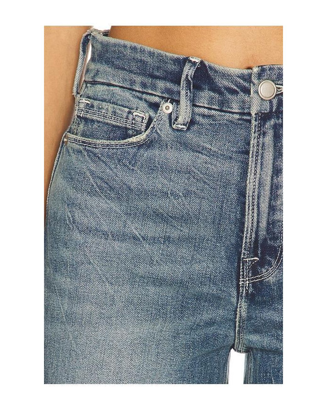 GOOD AMERICAN Blue Good Skate Wide Jeans