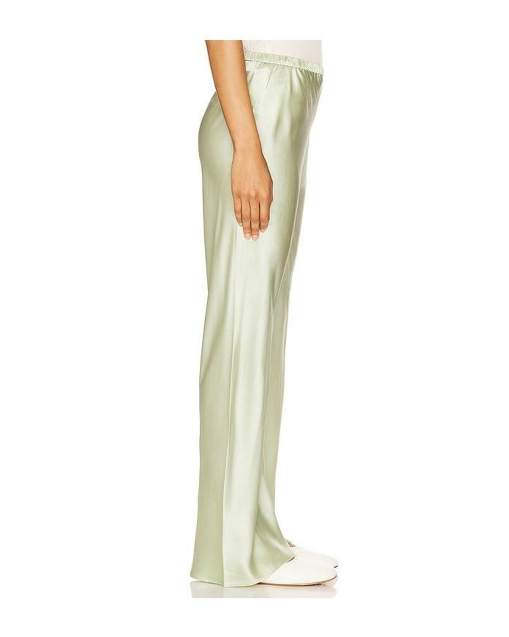 Comme Si White Bias Cut Pant