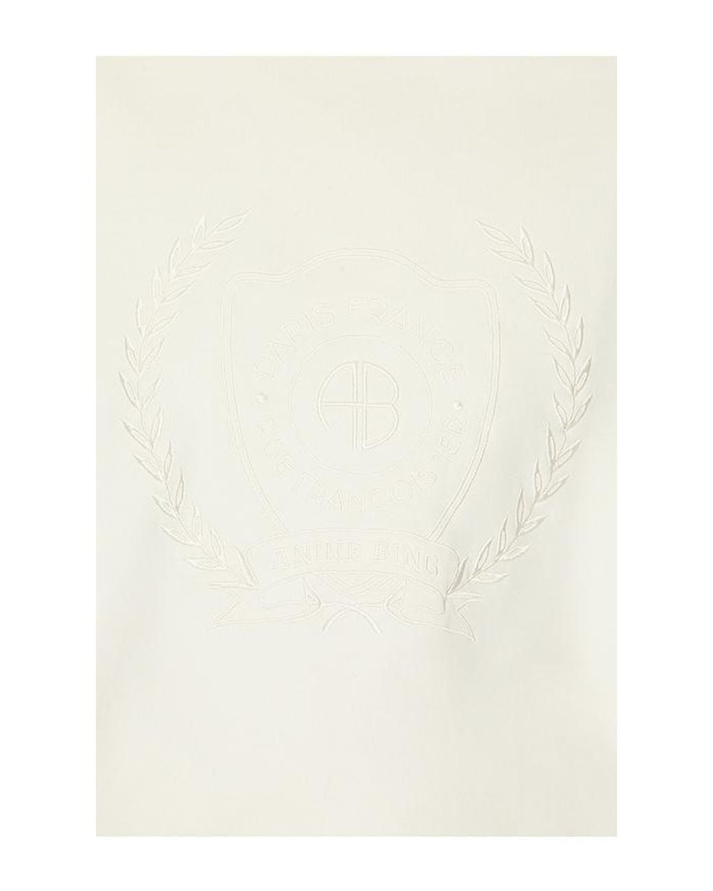 Anine Bing White Harry Shrunken Signet Sweatshirt