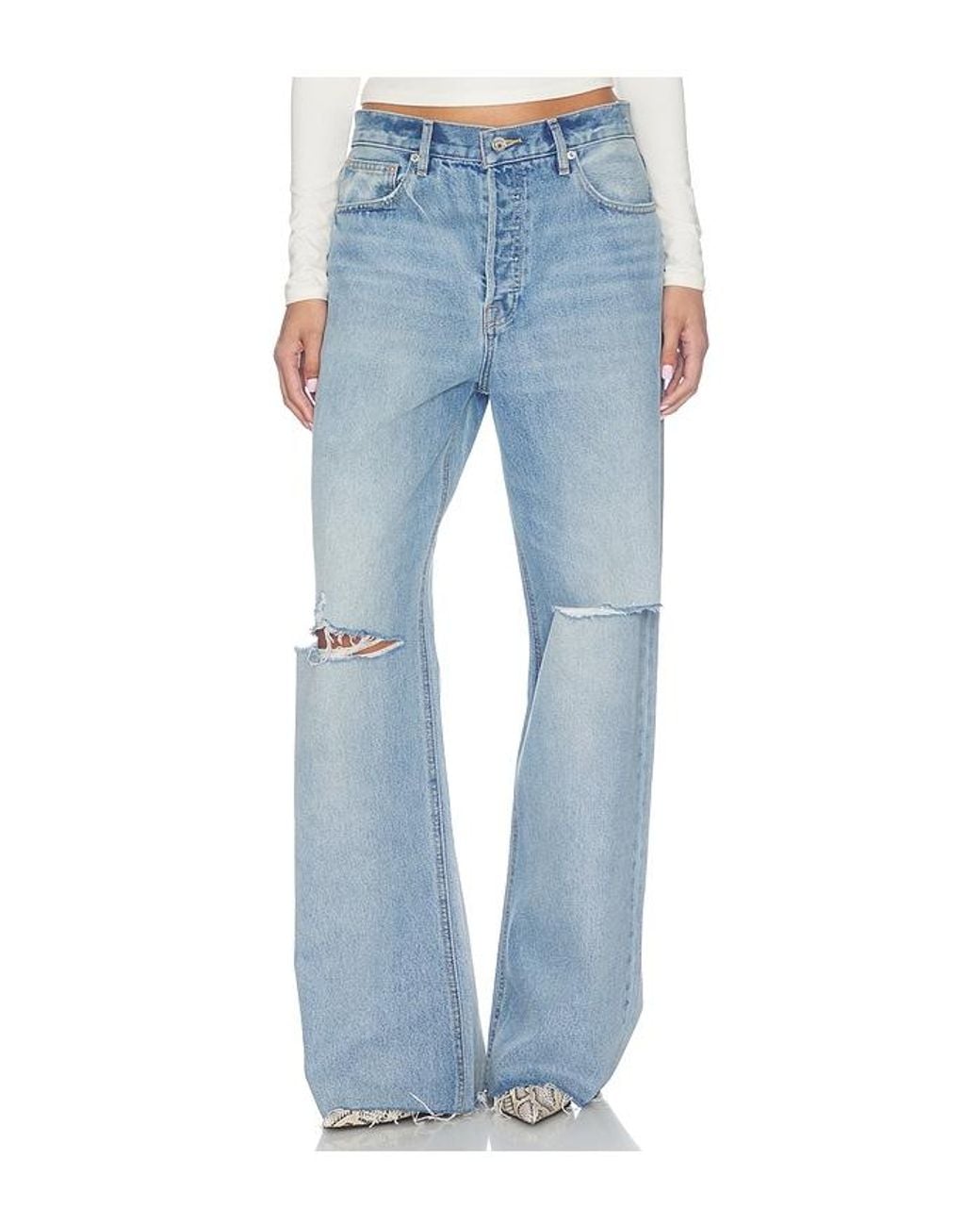 GOOD AMERICAN Blue Vintage Low Slung Baggy Jean